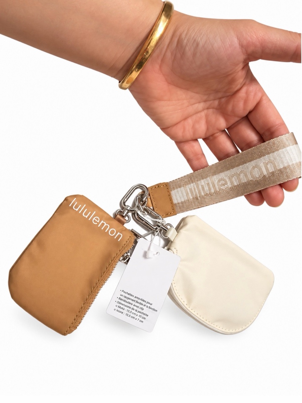 lululemon athletica Men's Tan & Cream Key Pouch Strap